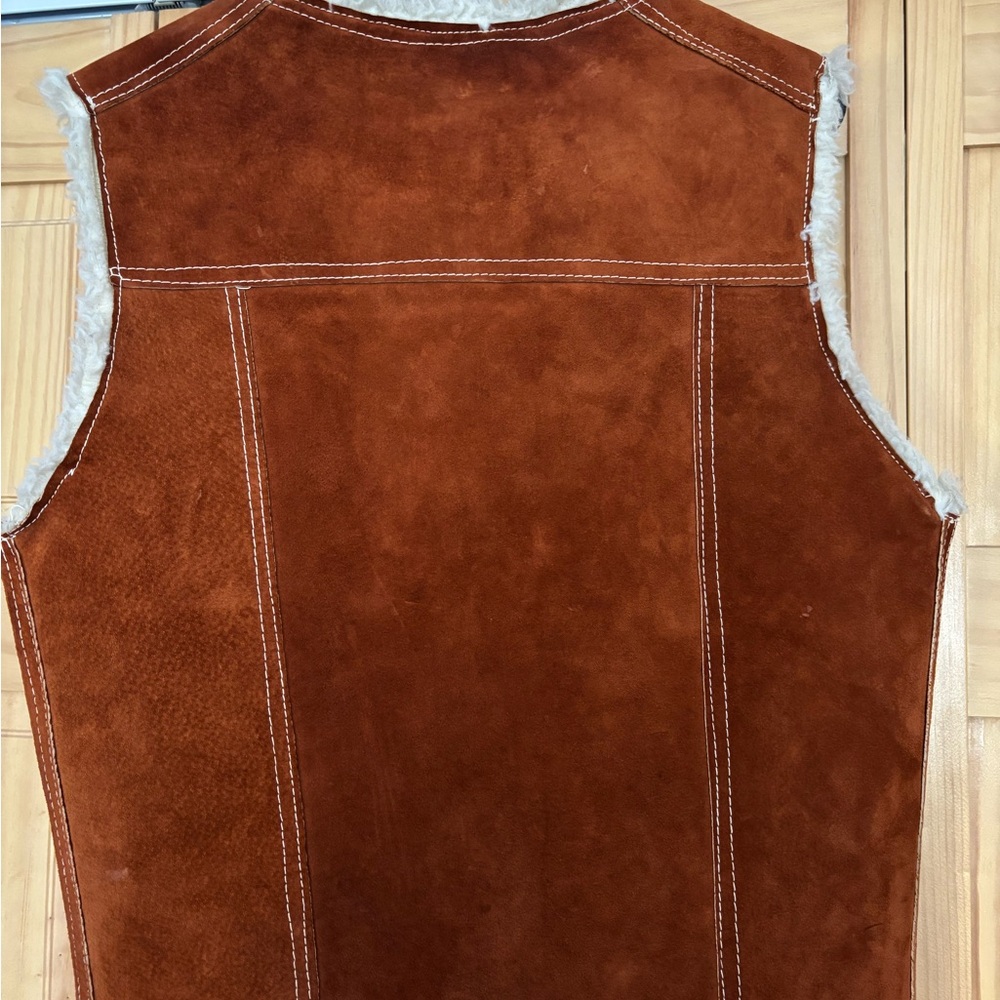 Vintage suede vest with lining - Picture 3 of 9